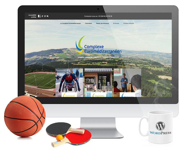 Mockup Site Complexe Euroméditerranéen - site vitrine WordPress