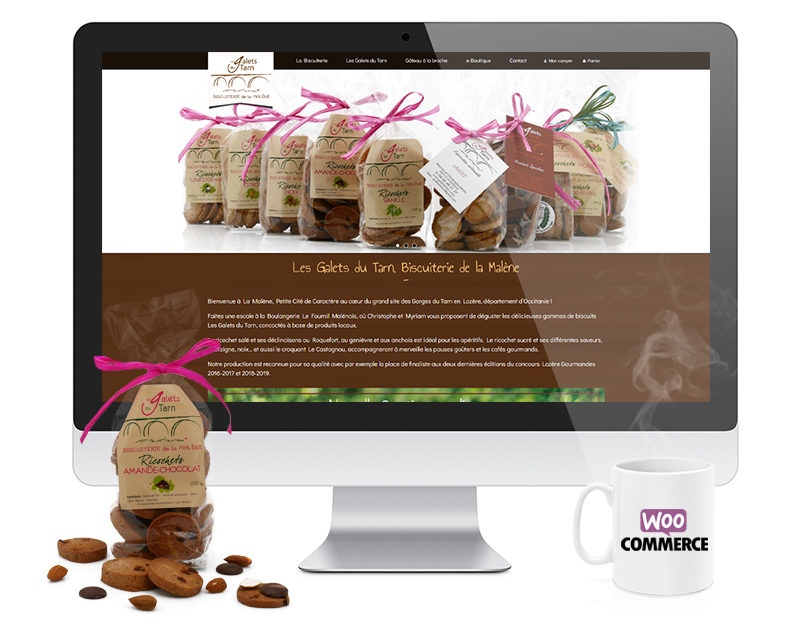 Mockup Site Galets du Tarn - site e-commerce BM Services WooCommerce