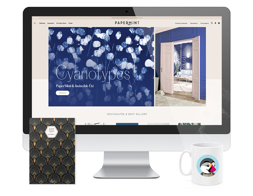 Mockup Site Papermint - site e-commerce BM Services Prestashop