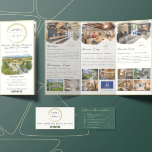 Domaine du Barena : création dépliant et carte de visite