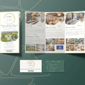 Domaine du Barena : création dépliant et carte de visite