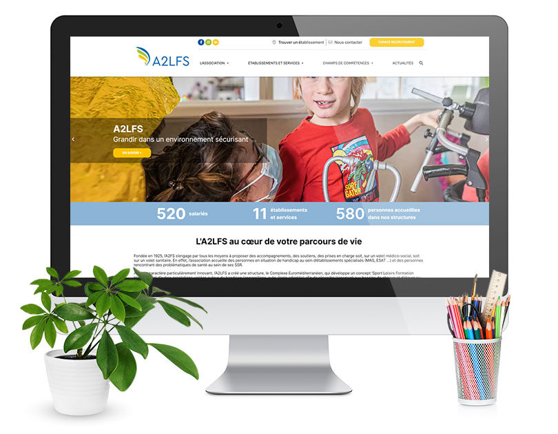 Mockup A2LFS : association de prise en charge de personnes fragilisées