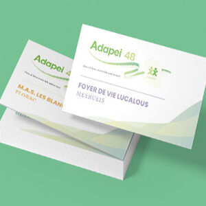 Carte de visite ADAPEI48 : aides à l'hébergement de personnes avec handicap mental